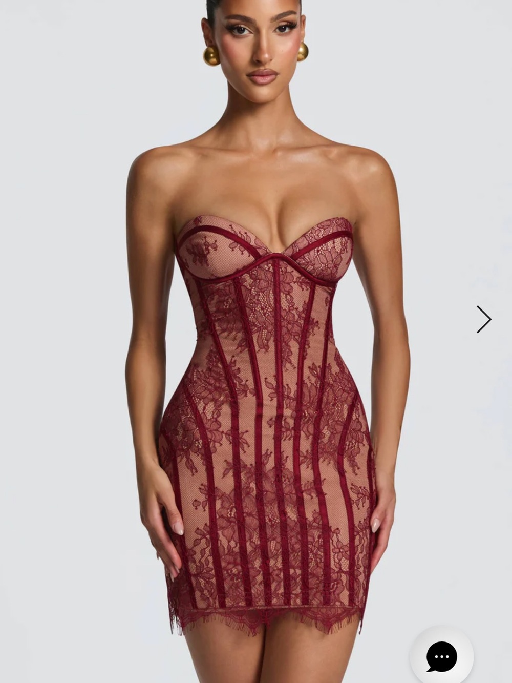 Babyboo Sian Mini Dress Burgundy